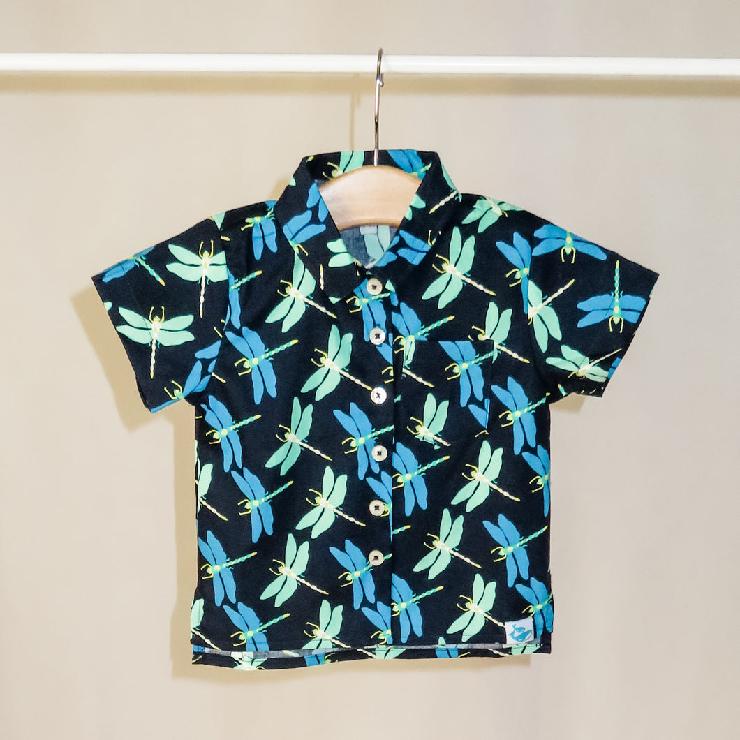 Children's Cosmo shirt in Dragonfly (navy)